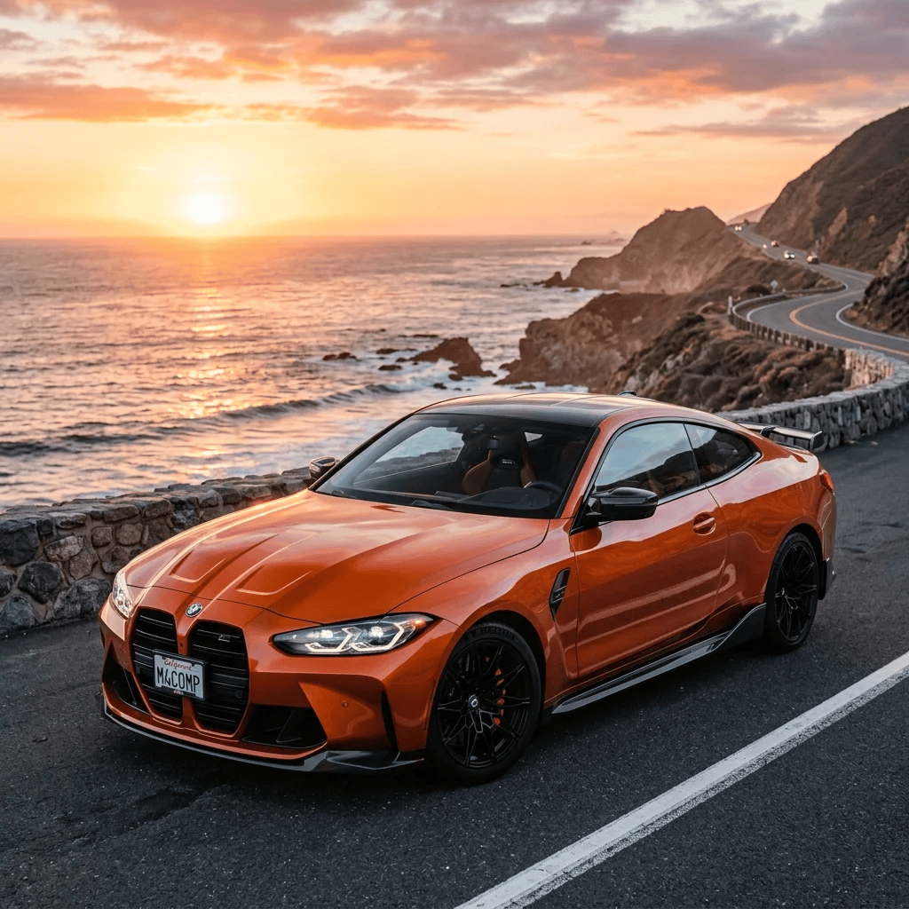 2024 Sunset Orange BMW Rental